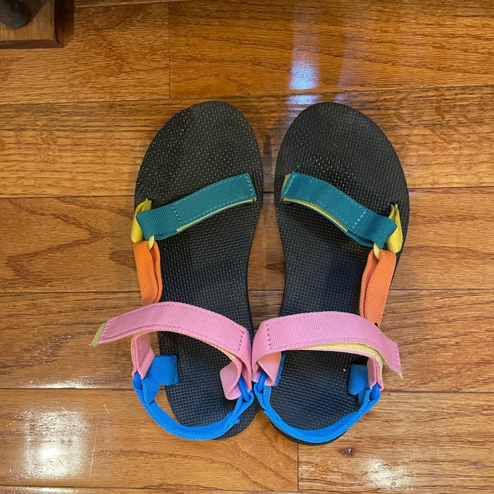 Rainbow Tevas, Size 9, worn for one weekend - basically new